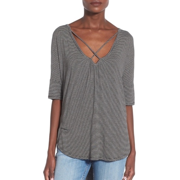 NWT | Lush | Cross Front Oversize Tee | XS - Picture 1 of 9